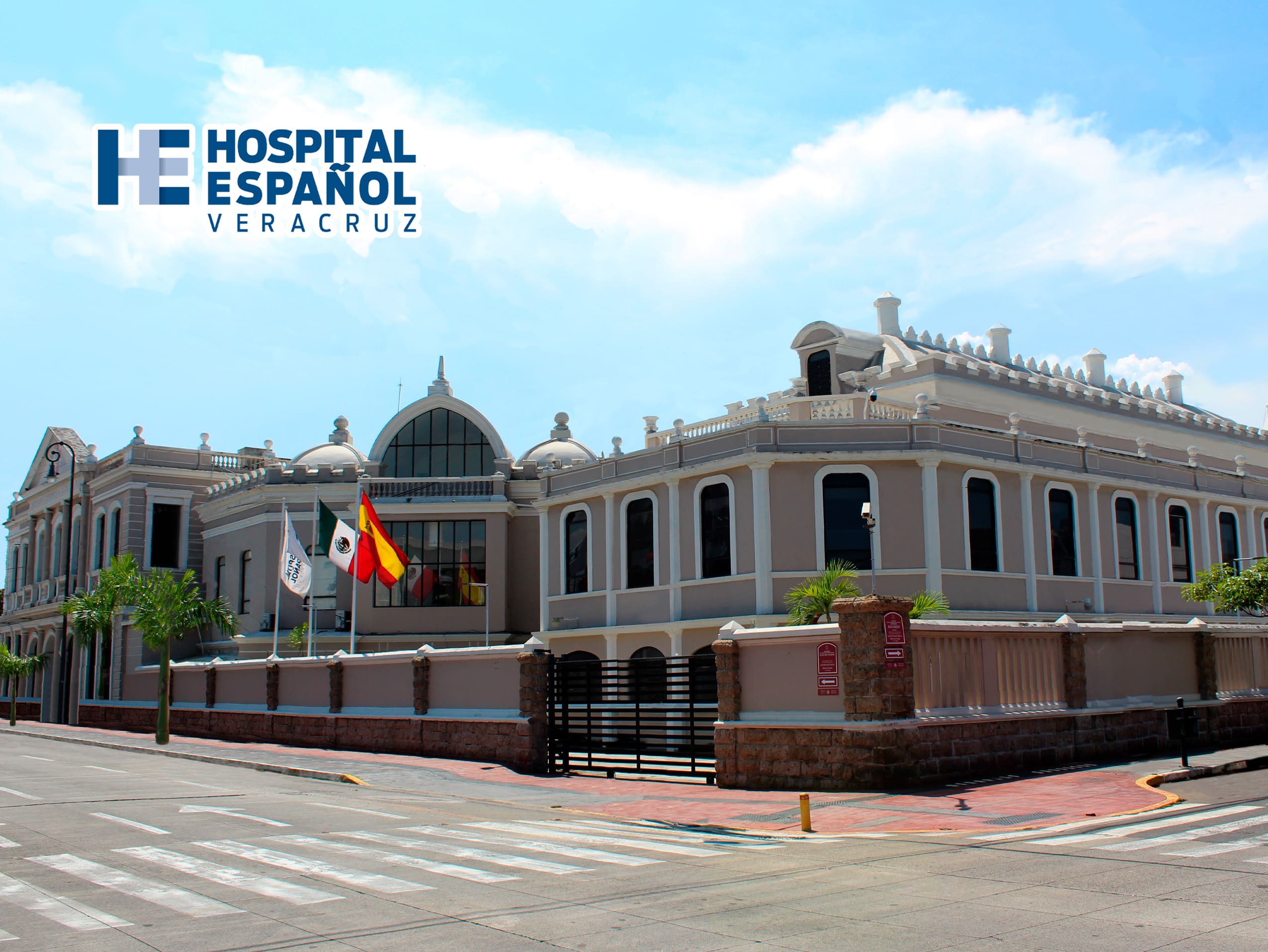 Fachada del Hospital Español de Veracruz, en Av. 16 de Septiembre 955